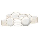 Ver imagem 1 de Jogo de Pratos Rústico Marrom 48 Peças em Porcelana Decorada - Tramontina