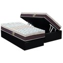 Ver imagem 1 de Cama Box Baú Solteiro: Colchão Molas Ensacadas Castor Pocket Class Híbrido + Base CRC Courano Black(