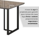 Ver imagem 7 de Mesa para Sala de Jantar Retangular 120x90cm MDF com Vidro Lunna Cinza/Preto Fosco/Grafite