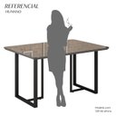 Ver imagem 4 de Mesa para Sala de Jantar Retangular 120x90cm MDF com Vidro Lunna Cinza/Preto Fosco/Grafite