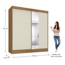 Ver imagem 4 de Guarda-roupa Casal Flex com Espelho 2 Portas 3 Gavetas Pantanal