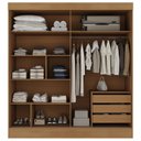 Ver imagem 5 de Guarda-roupa Casal Flex com Espelho 2 Portas 3 Gavetas Pantanal
