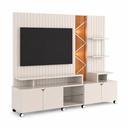Ver imagem 2 de Home para Tvs Ate 55 Polegadas Cross Frisado Off White Jequitiba Lukaliam