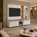 Ver imagem 5 de Home para Tvs Ate 55 Polegadas Cross Frisado Off White Jequitiba Lukaliam