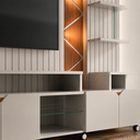 Ver imagem 4 de Home para Tvs Ate 55 Polegadas Cross Frisado Off White Jequitiba Lukaliam