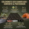 Colchonete Acampamento Camping Colchão Retiro Portátil Solteiro Espuma D20 188cm - Verde - 6