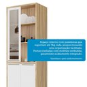 Ver imagem 7 de Paneleiro Duplo com 4 Portas e Vidro Reflecta 100% MDF Vicenza Espresso Móveis Branco/Amêndoa