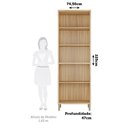Ver imagem 4 de Paneleiro Duplo com 4 Portas e Vidro Reflecta 100% MDF Vicenza Espresso Móveis Branco/Amêndoa