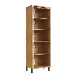 Paneleiro Duplo com 4 Portas e Vidro Reflecta 100% Mdf Vicenza Espresso Móveis - 5