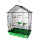 Ver imagem 1 de Gaiola para Calopsita Teto Aramado Black/verde Pet Piu Jel Plast