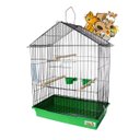 Ver imagem 2 de Gaiola para Calopsita Teto Aramado Black/verde Pet Piu Jel Plast