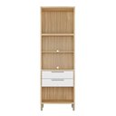 Ver imagem 5 de Paneleiro Torre Quente com 2 Portas 2 Gavetas e Espaço Micro-Ondas 100% MDF Vicenza Espresso Móveis