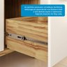 Paneleiro Torre Quente com 2 Portas 2 Gavetas e Espaço Micro-ondas 100% MDF Vicenza Espresso Móveis - 9