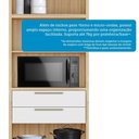 Ver imagem 7 de Paneleiro Torre Quente com 2 Portas 2 Gavetas e Espaço Micro-Ondas 100% MDF Vicenza Espresso Móveis