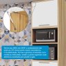 Paneleiro Torre Quente com 2 Portas 2 Gavetas e Espaço Micro-ondas 100% MDF Vicenza Espresso Móveis - 8