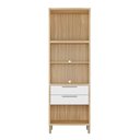 Ver imagem 5 de Paneleiro Torre Quente com 2 Portas 2 Gavetas e Espaço Micro-Ondas 100% MDF Vicenza Espresso Móveis