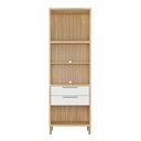 Ver imagem 5 de Paneleiro Torre Quente com 2 Portas 2 Gavetas e Espaço Micro-ondas 100% MDF Vicenza Espresso Móveis