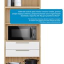 Ver imagem 7 de Paneleiro Torre Quente com 2 Portas 2 Gavetas e Espaço Micro-Ondas 100% MDF Vicenza Espresso Móveis Branco/Amêndoa