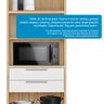 Paneleiro Torre Quente com 2 Portas 2 Gavetas e Espaço Micro-ondas 100% MDF Vicenza Espresso Móveis - 7