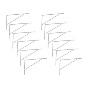 Kit Suporte Prateleira com 12 Peças em Aço Mão Francesa 25x15