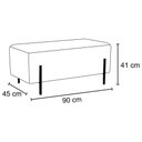 Ver imagem 3 de Puff Decorativo 90cm Base Aço Status B-300 Veludo Preto
