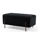 Ver imagem 1 de Puff Decorativo 90cm Base Aço Status B-300 Veludo Preto