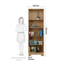 Ver imagem 4 de Armário Multiuso 2 Portas com Chave 100% MDF Prisma Espresso Móveis Bege