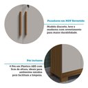 Ver mais imagens de Armário Multiuso 2 Portas com Chave 100% MDF Prisma Espresso Móveis Bege