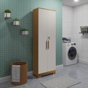 Ver imagem 1 de Armário Multiuso 2 Portas com Chave 100% MDF Prisma Espresso Móveis Bege