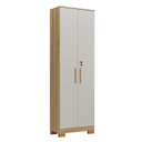 Ver imagem 2 de Armário Multiuso 2 Portas com Chave 100% MDF Prisma Espresso Móveis Bege