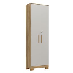 Armário Multiuso 2 Portas com Chave 100% MDF Prisma Espresso Móveis Bege - 2 Armário Multiuso 2 Portas com Chave 100% MDF Prisma Espresso Móveis Bege - 2