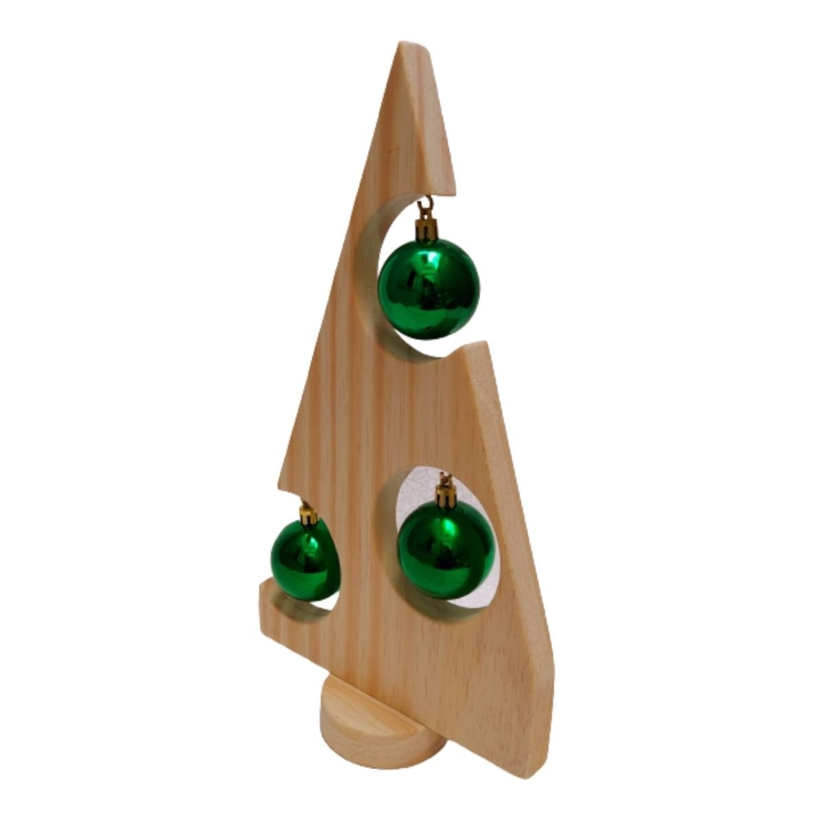 Arvore De Natal Pequena Mini Arvore de Mesa Com Bolinhas: Verde - 3
