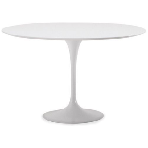 Mesa de Jantar Tulipa Saarinen Redonda 140 Cm Tampo Laqueado Linn Design Decor Branco