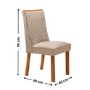 Ver imagem 3 de Mesa de Jantar Aster Yasmin 180 cm Tampo MDF Canto Copo Laminado com 6 Cadeiras Moderna Mobília