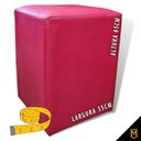 Ver imagem 2 de Puff Banqueta Quadrado Cubo em Corino Corano®:vermelho Romã
