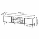 Ver imagem 3 de Rack 160 cm 2 Portas para TV Ate 65 Polegadas Molly Ptl:Nature Off White