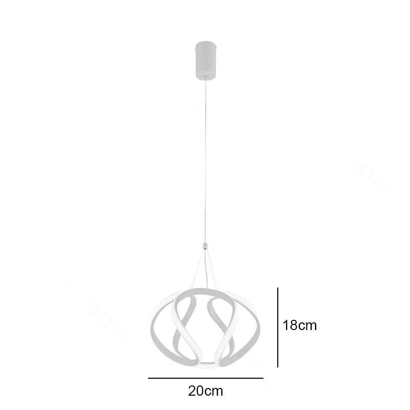 Pendente Calamaro Branco 20cm LED 39W 2730LM 3000K Bivolt para Salas e Quartos - DCD03222 - 3