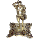 Ver imagem 1 de Estatueta Artesanal Sancho Pança em Latão Reciclado SAT Sancho Dourado