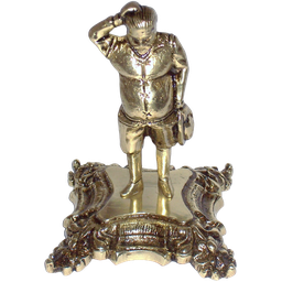Estatueta Artesanal Sancho Pança em Latão Reciclado SAT Sancho Dourado - 1