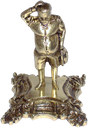 Ver imagem 1 de Estatueta Artesanal Sancho Pança em Latão Reciclado SAT Sancho Dourado