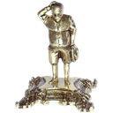 Ver imagem 2 de Estatueta Artesanal Sancho Pança em Latão Reciclado SAT Sancho Dourado