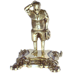 Estatueta Artesanal Sancho Pança em Latão Reciclado SAT Sancho Dourado - 2