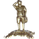 Ver imagem 3 de Estatueta Artesanal Sancho Pança em Latão Reciclado SAT Sancho Dourado