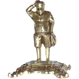 Estatueta Artesanal Sancho Pança em Latão Reciclado SAT Sancho Dourado - 3