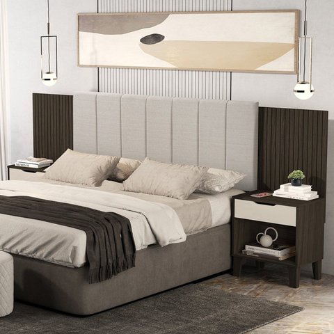 Cabeceira para Cama Box Casal/Queen Elena Marrom