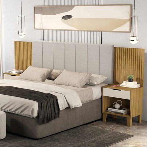 Cabeceira para Cama Box Casal/Queen Elena Marrom