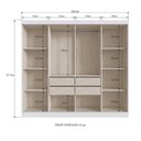 Ver imagem 5 de Guarda Roupa Casal Mdf Califórnia 60800 8 Portas 4 Gavetas