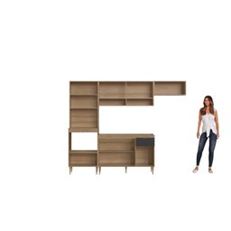 Cozinha Completa Modulada 4 Peças com Torre Quente para 2 Fornos e Vidro Reflecta Veneza Modulada Espresso Móveis - 4
