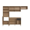 Ver imagem 4 de Cozinha Completa Modulada 4 Peças com Torre Quente para 2 Fornos e Vidro Reflecta Veneza Modulada Espresso Móveis