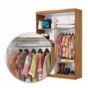 Ver imagem 6 de Guarda-roupa Solteiro Solo 4 Portas 2 Gavetas Cinamomo/branco - Pnr Móveis